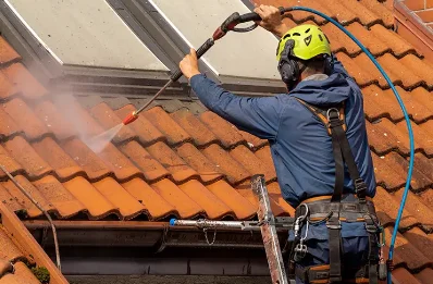 Démoussage et hydrofuge de toiture à Sazos
